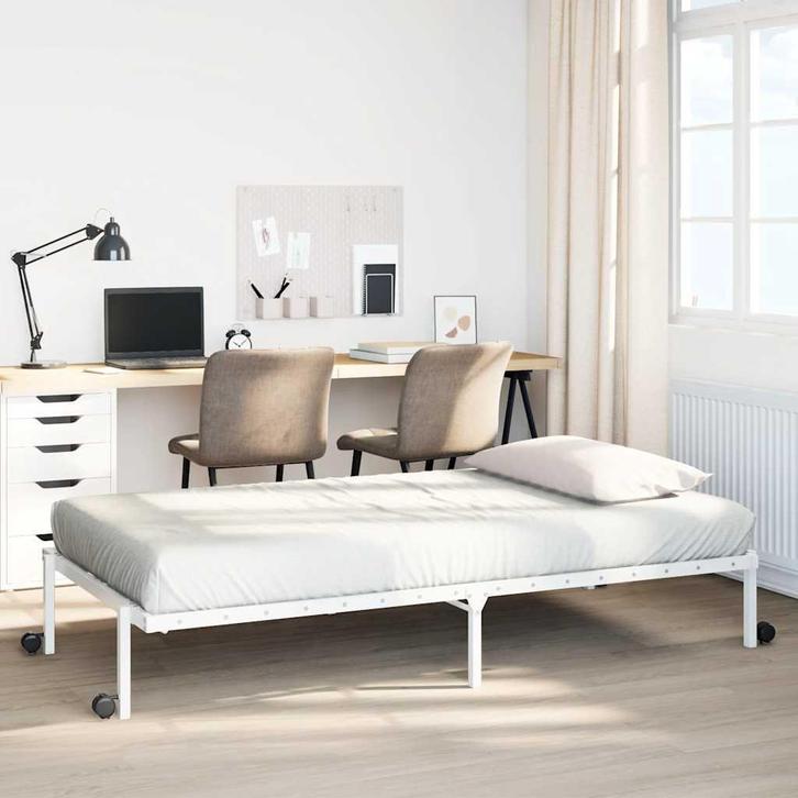 vidaXL Bedframe zonder matras opvouwbaar 100x190 cm staal, Huis en Inrichting, Slaapkamer | Bedden, Nieuw, Verzenden