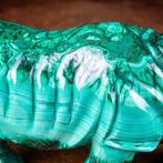 Malachite de qualité AAA - Rhinocéros - Sculpture minérale