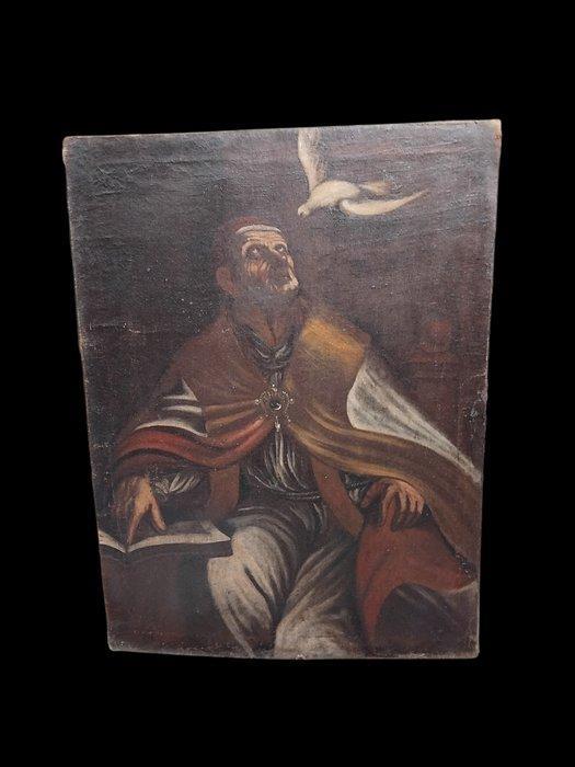 Scuola napoletana (XVII) - San Filippo Neri, Antiquités & Art, Art | Peinture | Classique