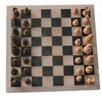 Schaakspel - Échiquier marbre + 2 jeux de pièces (64 pièces)