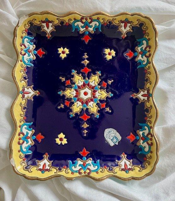 Longwy - Schotel - Keramiek - Set van 2 Longwy-schalen, Antiek en Kunst, Antiek | Glaswerk en Kristal