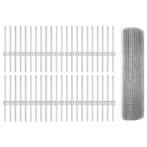 vidaXL Gegalvaniseerd Draadhek met 44 U-Palen Zilver 0.4x100, Verzenden, Nieuw