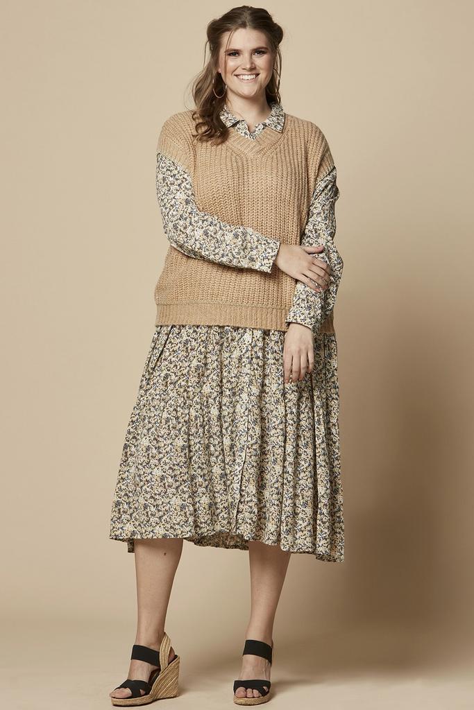 Jurk Mossy Zhenzi rucheS=42-44Maat 42/44 (L), Kleding | Dames, Jurken, Overige kleuren, Nieuw, Maat 42/44 (L), Verzenden