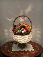 Tafellamp - Messing, Tsjechisch artistiek glas uit de jaren, Antiek en Kunst