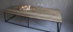 Salontafel oud eikenhout met ijzeren onderstel 170 cm