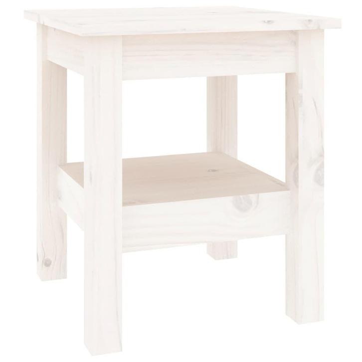 Salontafel Wit Grenen 35cm | Retour Deal | -46%, Huis en Inrichting, Tafels | Salontafels, Minder dan 50 cm, Vierkant, Nieuw, Grenenhout