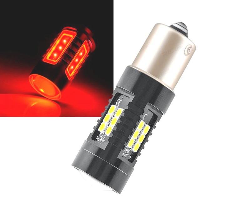 Ampoule Led Rouge P21W, Auto-onderdelen, Verlichting, Verzenden
