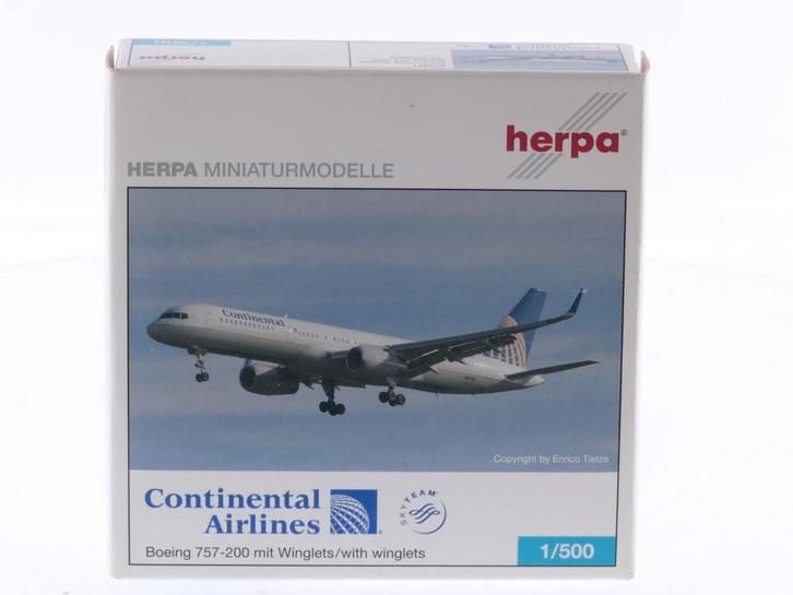 Schaal 1:500 Herpa 510271 Boeing 757-200 with winglets Co..., Hobby en Vrije tijd, Modelbouw | Vliegtuigen en Helikopters, Zo goed als nieuw