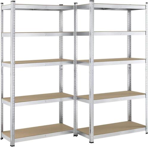 2x Opbergrek en stellingkast - hoogte 180 cm - metaal met, Huis en Inrichting, Kasten | Stellingkasten, Verzenden