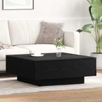 vidaXL Salontafel Zwart Eiken 80x80x31 cm Gelaagd Hout, Huis en Inrichting, Verzenden, Nieuw