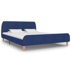 vidaXL Cadre de lit Bleu Tissu 180 x 200 cm