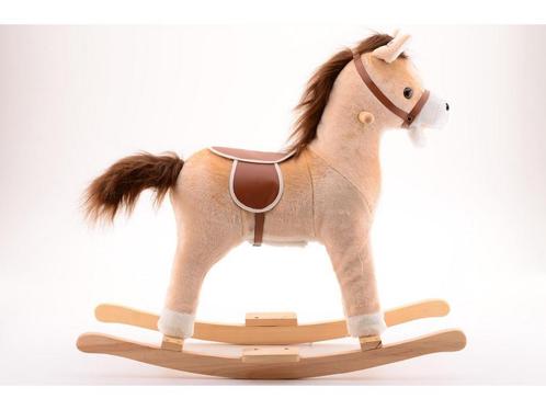 Hobbelpaard Hout Beige/Bruin voor Kinderen vanaf 2 Jaar -, Kinderen en Baby's, Speelgoed | Hobbelfiguren, Zo goed als nieuw, Verzenden