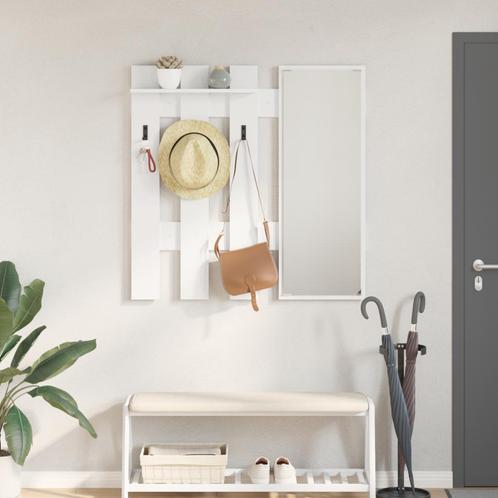 vidaXL Wandgemonteerde kapstok Wit 100 x 10 x 100 cm Bewerkt, Huis en Inrichting, Kasten | Wandmeubels, Nieuw, Verzenden