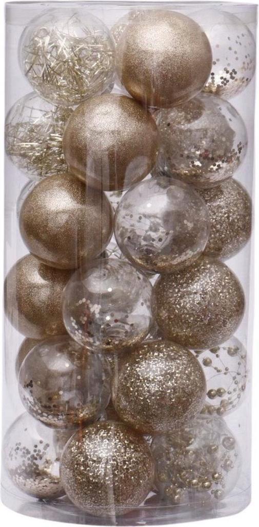 2dekans | Deluxe Kerstballenset – 50 stuks - Ø 6 cm – Goud –, Diversen, Kerst, Ophalen of Verzenden