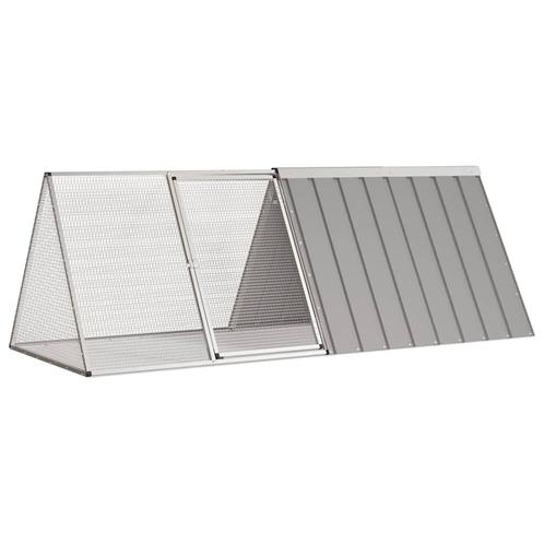vidaXL Konijnenhok 201,5x80,5x71 cm gegalvaniseerd staal, Dieren en Toebehoren, Knaagdieren en Konijnen | Hokken en Kooien, Nieuw