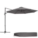 tectake Parasol Ø 300cm met voetpedaal en beschermhoes - gri, Tuin en Terras, Verzenden, Nieuw