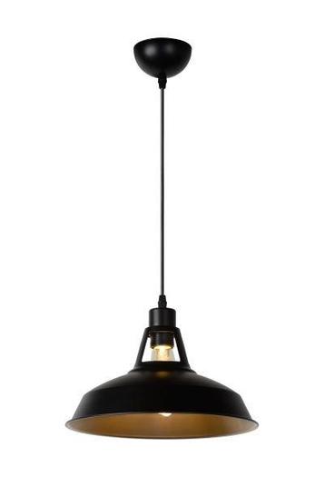 Lucide BRASSY-BIS - Hanglamp Ø 31 cm E27 Zwart disponible aux enchères