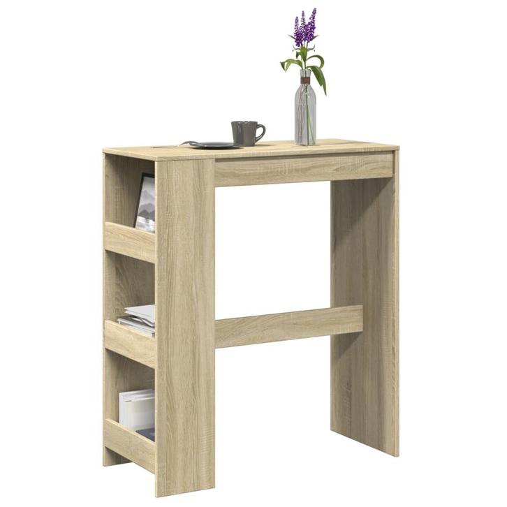 vidaXL Bartafel met rekken 90x40x103,5 cm hout sonoma, Huis en Inrichting, Tafels | Eettafels, Nieuw, Verzenden