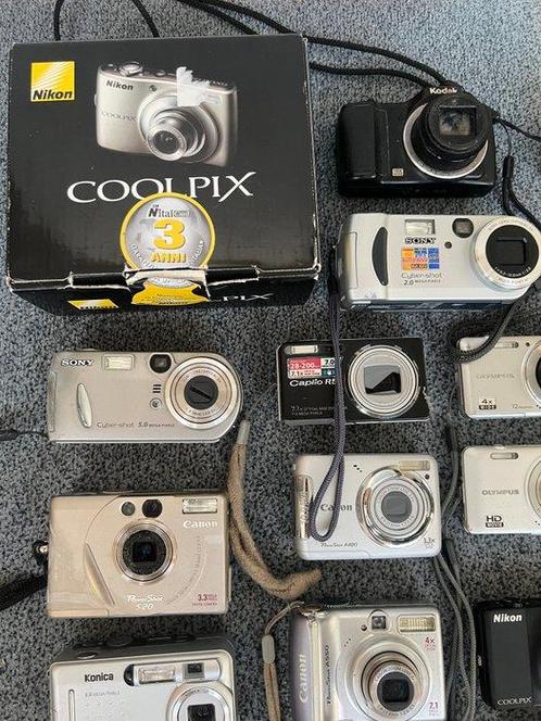 Canon, Nikon, Sony Big lot of 29x Compact Camera for Parts, Audio, Tv en Foto, Fotocamera's Digitaal