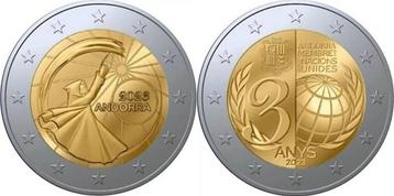 Andorra 2 x 2 Euro 2023 Gedenkmunten Un en Sonnenwende in... disponible aux enchères