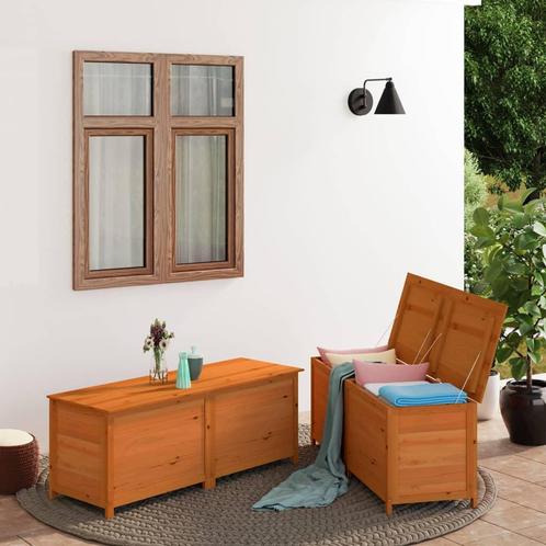 vidaXL Kussenbox 200x50x56 cm massief vurenhout bruin, Jardin & Terrasse, Stockage & Armoires de jardin, Envoi