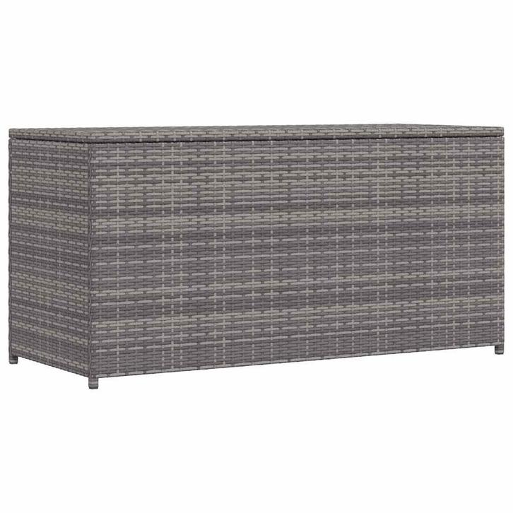 vidaXL Tuinbox 120x50x60 cm poly rattan grijs, Tuin en Terras, Bergingen en Tuinkasten, Nieuw, Verzenden