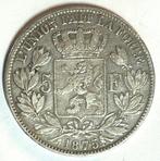 België. König Leopold II. 5 Francs 1875  (Zonder, Postzegels en Munten