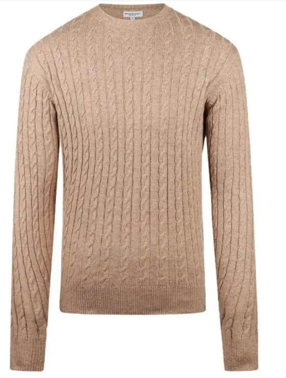2dekans | McGregor Cable Crew Neck Sweater Sand – Maat XL,, Kleding | Heren, Overige Herenkleding, Ophalen of Verzenden