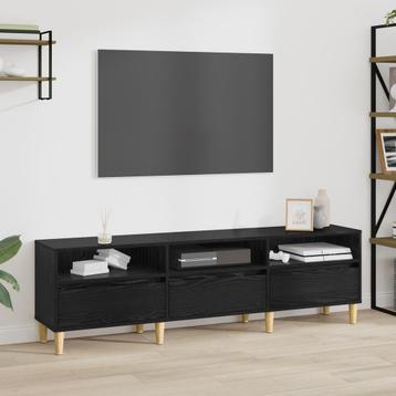 vidaXL TV Kast met lade met plank met opslag Zwart eiken 150, Verzenden