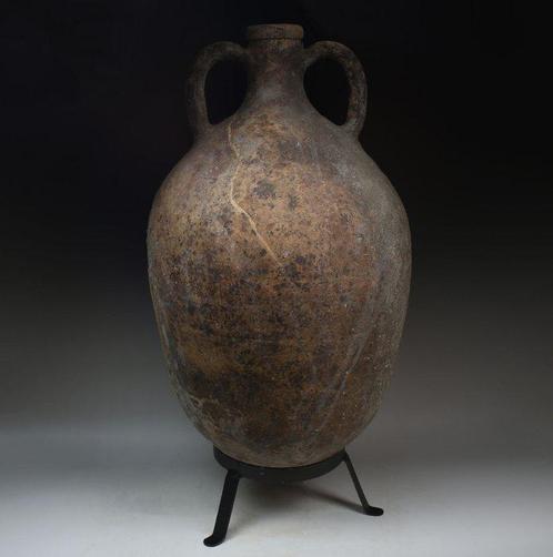 Oud-Grieks Aardewerk Amfora met geschilderde letters,, Verzamelen, Mineralen en Fossielen