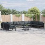 vidaXL Tuinbank Set Antraciet Staal, Tuin en Terras, Verzenden, Nieuw