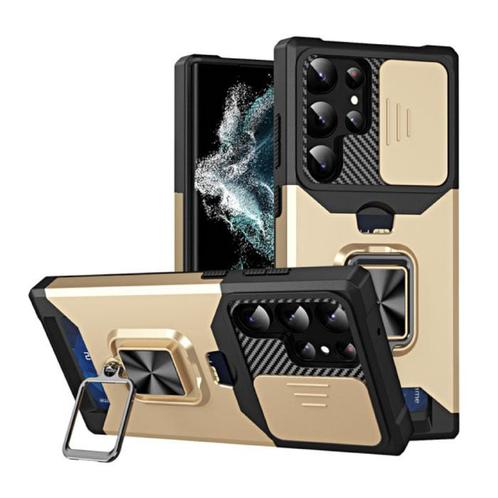 Samsung Galaxy S21 FE - Card Slot Hoesje met Kickstand en, Télécoms, Téléphonie mobile | Housses, Coques & Façades | Samsung, Envoi