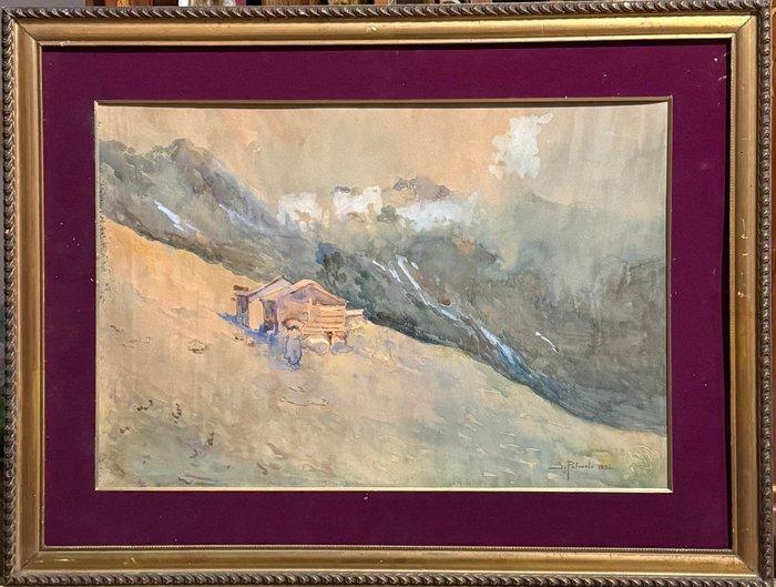 Salvatore Petruolo (1857-1946) - Paesaggio, Antiek en Kunst, Kunst | Schilderijen | Klassiek