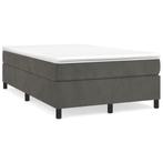 Fluwelen Bed 120x200 Donkergrijs | Tweede Kansje (bedframe), Huis en Inrichting, Slaapkamer | Bedden, Verzenden, Nieuw, Twijfelaar