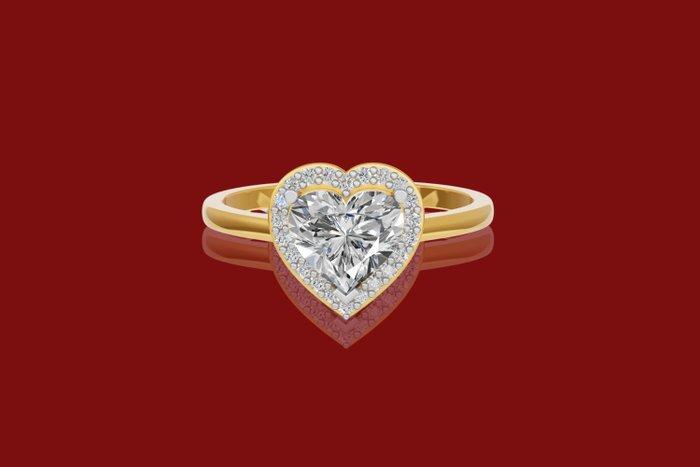 Ring - 14 karaat Geel goud - 2.55ct. tw. Diamant (Lab-grown), Handtassen en Accessoires, Ringen