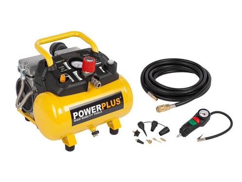 Powerplus POWX1724S Compressor - 550W - 8 bar - Olievrij -, Doe-het-zelf en Bouw, Compressors, Zo goed als nieuw, Verzenden