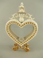 Lanterne - Verre, Métal - Bougeoir en forme de cœur, Antiquités & Art
