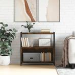 vidaXL Boekenrek 80x30x78,5 cm bewerkt hout en ijzer gerookt, Verzenden, Nieuw