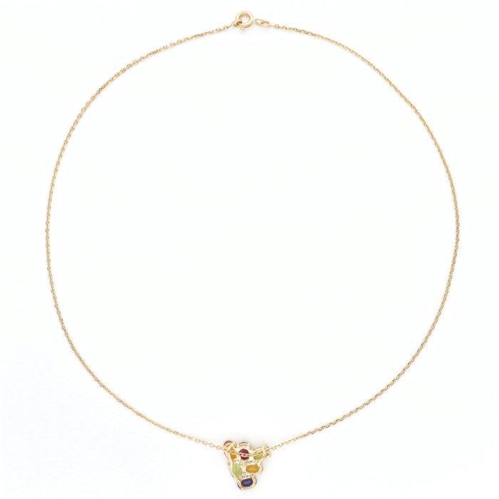 Collier avec pendentif - 18 carats Or jaune - améthyste,, Bijoux, Sacs & Beauté, Bijoux anciens