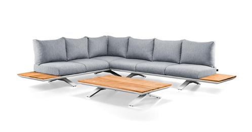 Suns Stockholm loungeset blended grey Southend matt white, Tuin en Terras, Tuinsets en Loungesets