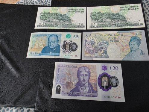 Grande Bretagne. - 5 Banknotes - Various Dates (Sans Prix de, Postzegels en Munten, Munten | Nederland