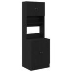 vidaXL Keukenbuffet met plank 2 pcs Zwart Eiken 60 x 50 x, Maison & Meubles, Verzenden