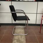 Lande vergaderstoel, met nieuwe stoffering, zwart - chroom, Huis en Inrichting, Stoelen, Gebruikt, Zwart, Eén