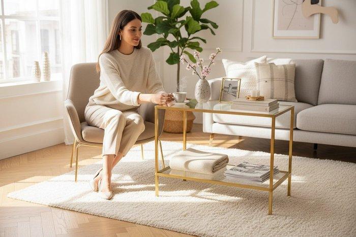 Estilo Maison Jansen - Bijzettafel - Messing - Ontwerp, Huis en Inrichting, Overige Huis en Inrichting