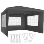 tectake Paviljoen Barinas met 3 zijdelen, waterdicht, 3x3m -, Tuin en Terras, Partytenten, Verzenden, Nieuw