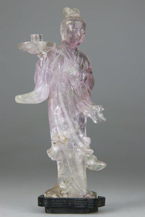 Miniatuur Kwanyin Beeld Sculptuur - Sokkel en Bioïsis van, Antiek en Kunst, Antiek | Overige Antiek