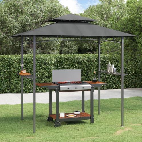 vidaXL Gazebo BBQ et Ã©tagÃ¨res latÃ©rales anthracite, Jardin & Terrasse, Tonnelles, Neuf, Envoi