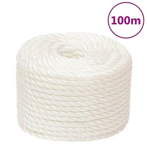 vidaXL Werktouw 16 mm 100 m polypropeen wit, Doe-het-zelf en Bouw, IJzerwaren en Bevestigingsmiddelen, Nieuw, Verzenden