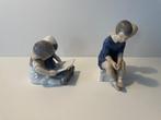 Bing & Grondahl - Figuur - Children Reading - Girls on Bench, Antiek en Kunst
