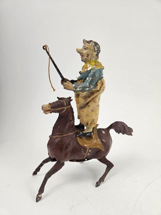 Günthermann - Zeldzame Günthermann Clown op paard, met de, Antiek en Kunst, Antiek | Speelgoed